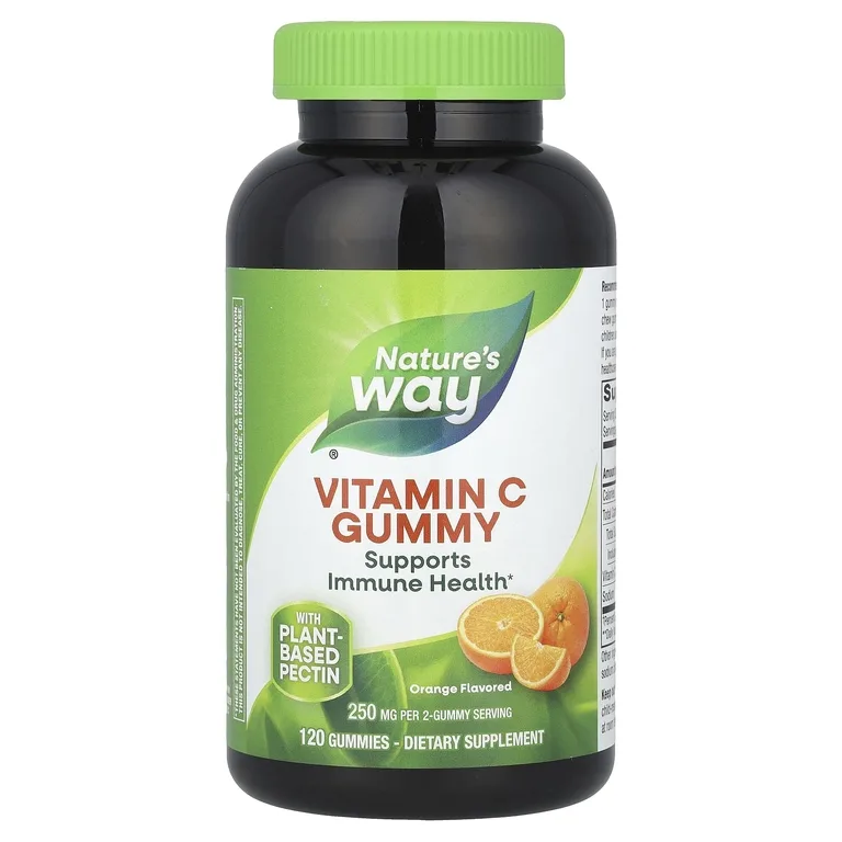 Nature's Way, жевательные таблетки с витамином C, со вкусом апельсина, 120 жевательных таблеток (125 мг в 1 жевательной таблетке)