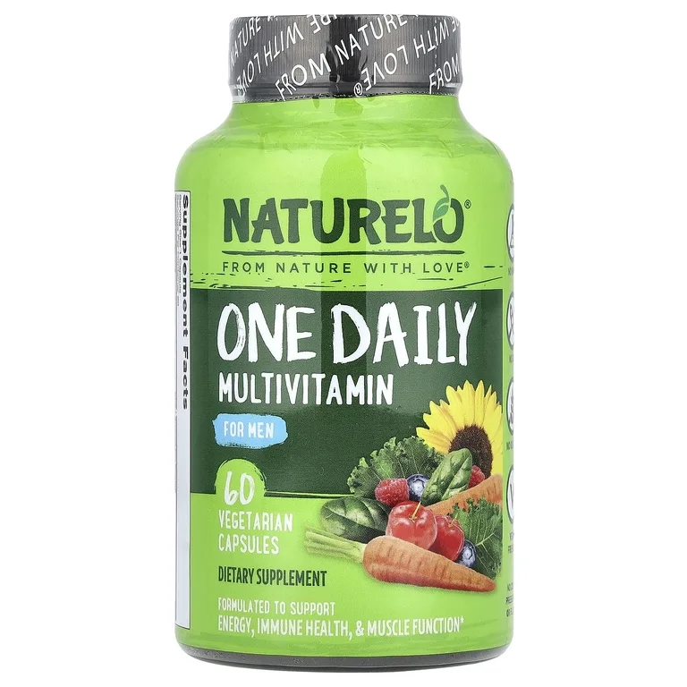NATURELO, мультивитамины для мужчин, для приёма один раз в день, 60 вегетарианских капсул
