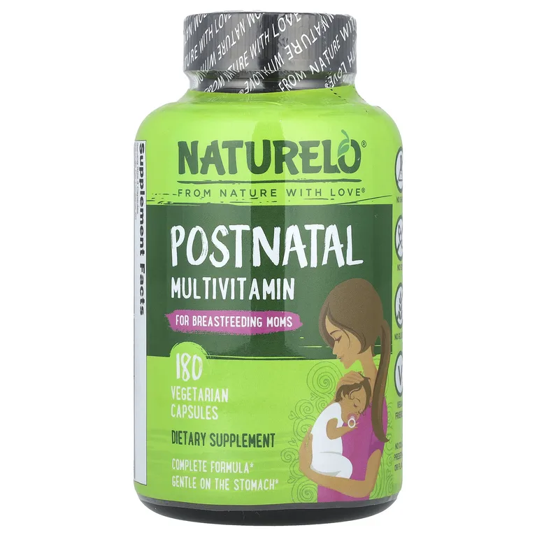 NATURELO, мультивитамины для послеродового периода для кормящих мам, 180 вегетарианских капсул
