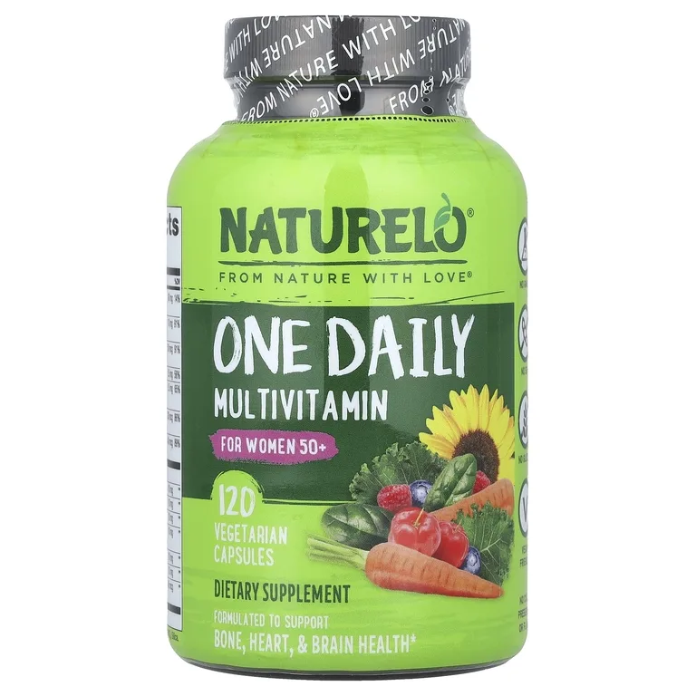 NATURELO, One Daily, мультивитамины для женщин старше 50 лет, для приёма один раз в день, 120 вегетарианских капсул