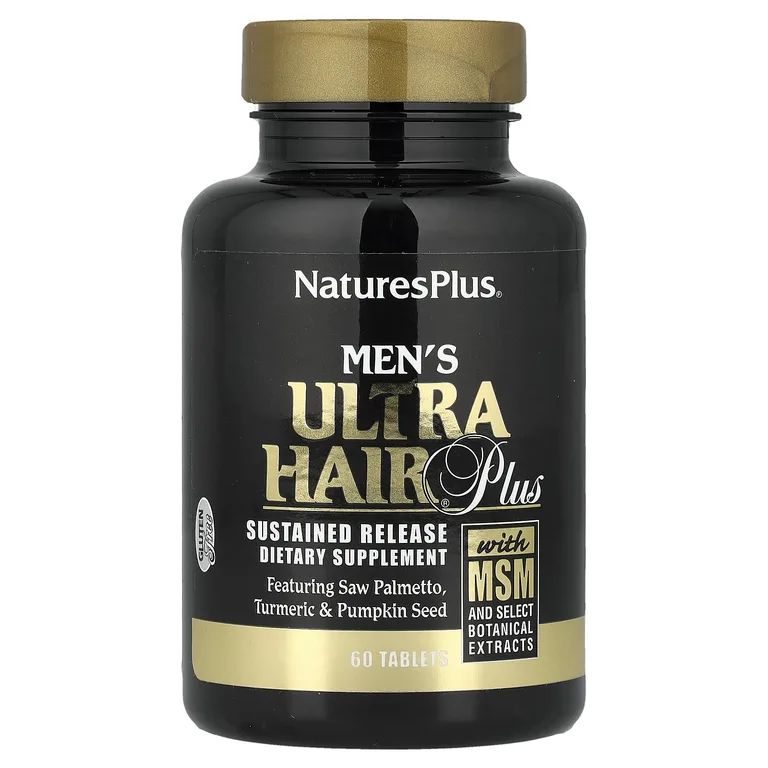NaturesPlus, добавка для улучшения качества волос для мужчин, с МСМ и растительными экстрактами, 60 таблеток