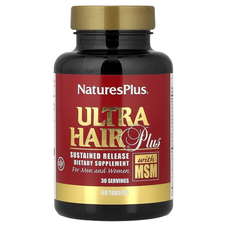 NaturesPlus, добавка с МСМ для роста волос, для мужчин и женщин, 60 таблеток