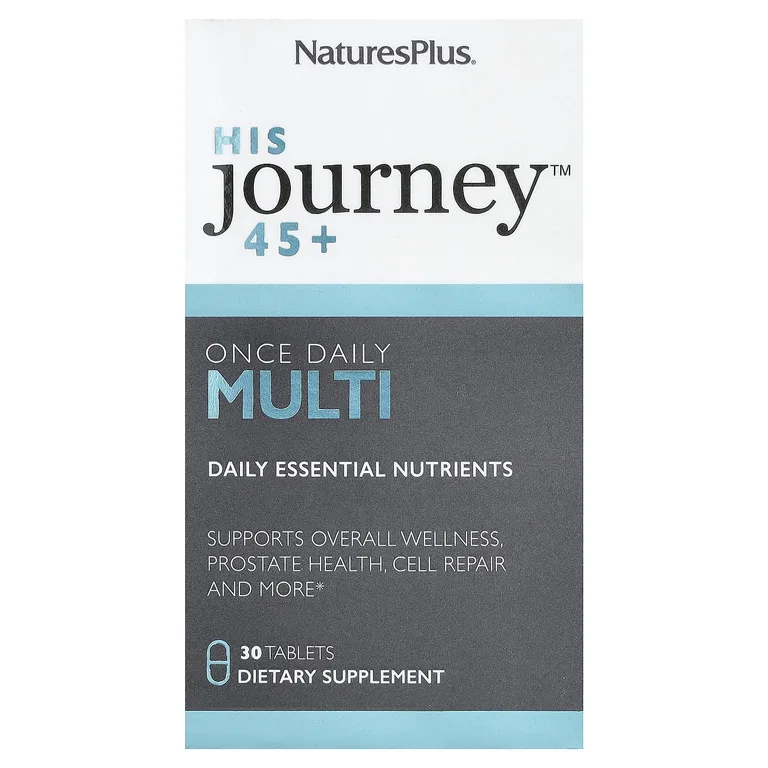 NaturesPlus, His Journey™ 45+, мультивитамины для приема один раз в день, 30 таблеток