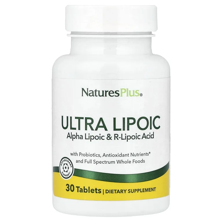 NaturesPlus, комплекс с Альфа-липоевой и R-липоевой кислотами, 30 таблеток