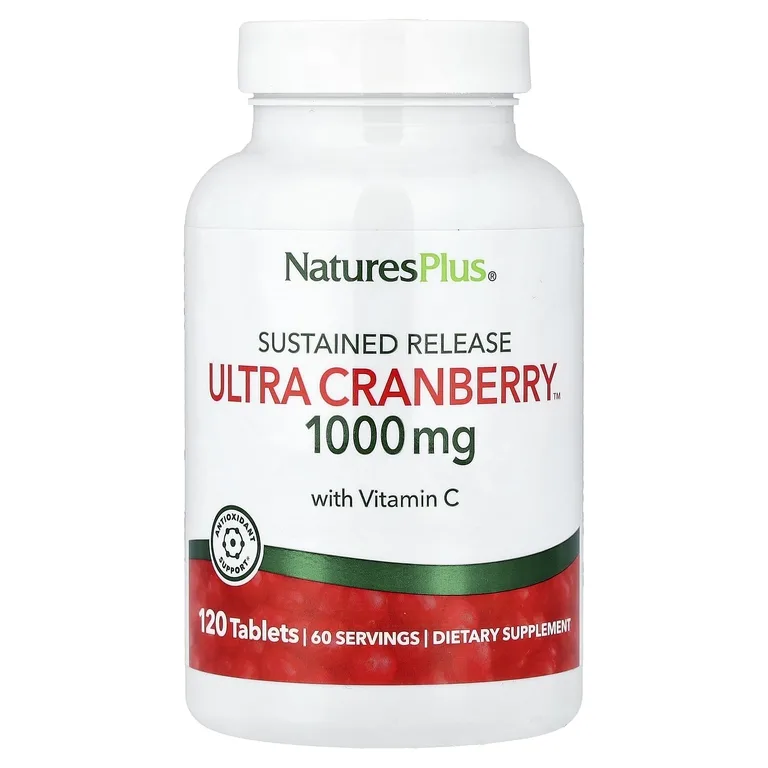 NaturesPlus, концентрат клюквы, продукт с длительным высвобождением, 120 таблеток