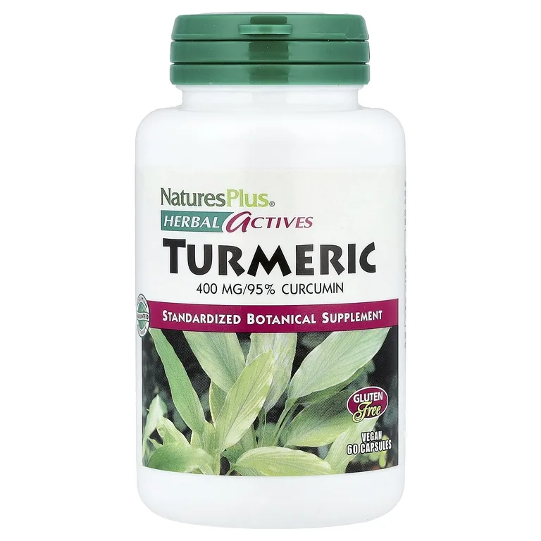 NaturesPlus, куркума, 400 мг, 60 капсул