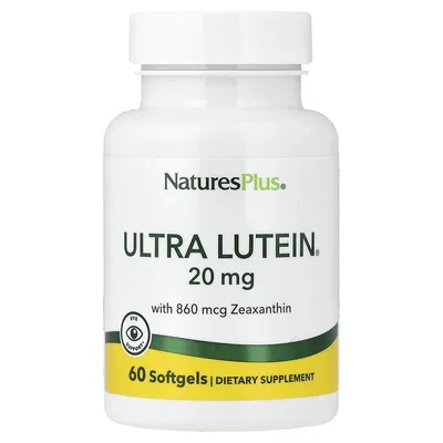 NaturesPlus, лютеин, 20 мг, 60 желатиновых капсул