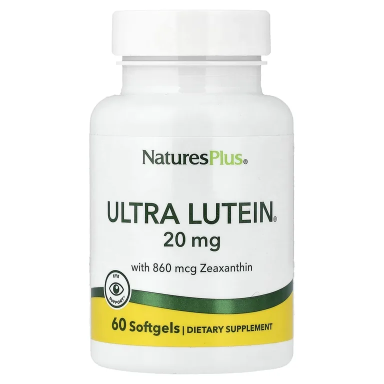 NaturesPlus, лютеин, 20 мг, 60 желатиновых капсул