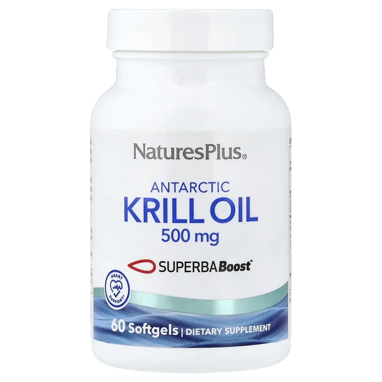NaturesPlus, масло антарктического криля, 500 мг, 60 капсул