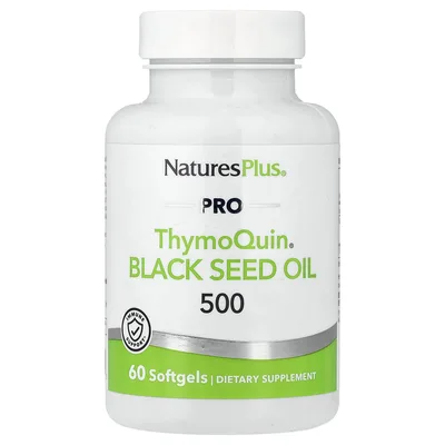 NaturesPlus, Масло черного тмина Pro ThymoQuin® 500, 60 капсул (500 мг в 1 капсуле)