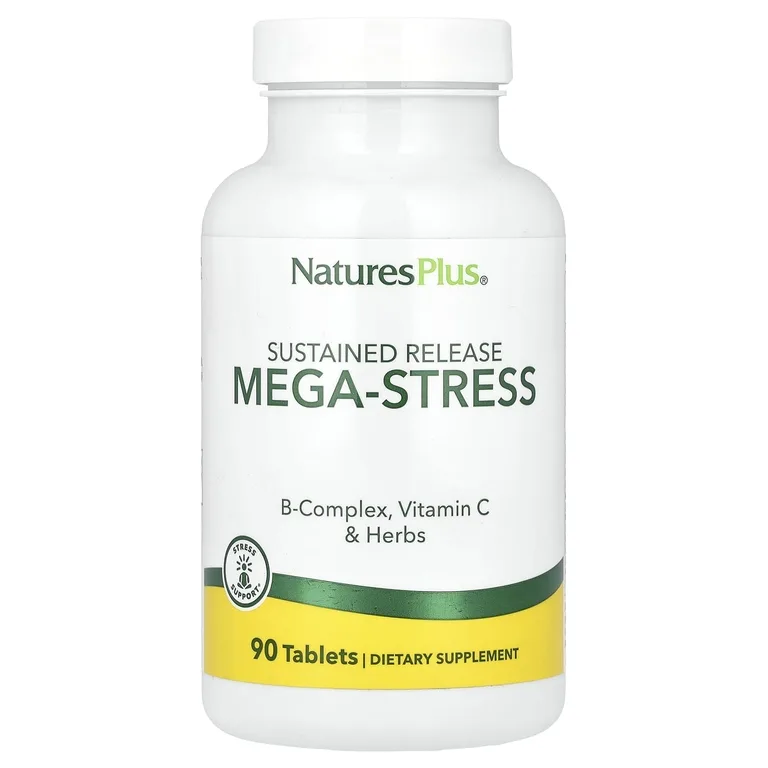 NaturesPlus, Мега-стресс с замедленным высвобождением, 90 таблеток