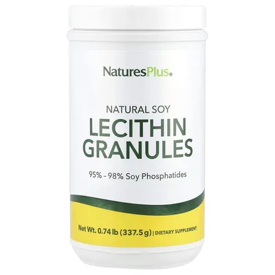 NaturesPlus, натуральный соевый лецитин в гранулах, 337,5 г (0,74 фунта)