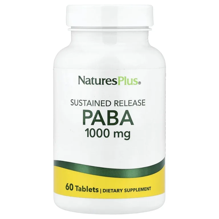 NaturesPlus, ПАБК, длительное высвобождение, 1000 мг, 60 таблеток