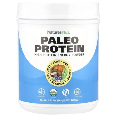 NaturesPlus, палеопротеиновый порошок, без ароматизаторов и подсластителей, 503 г (1,11 фунта)