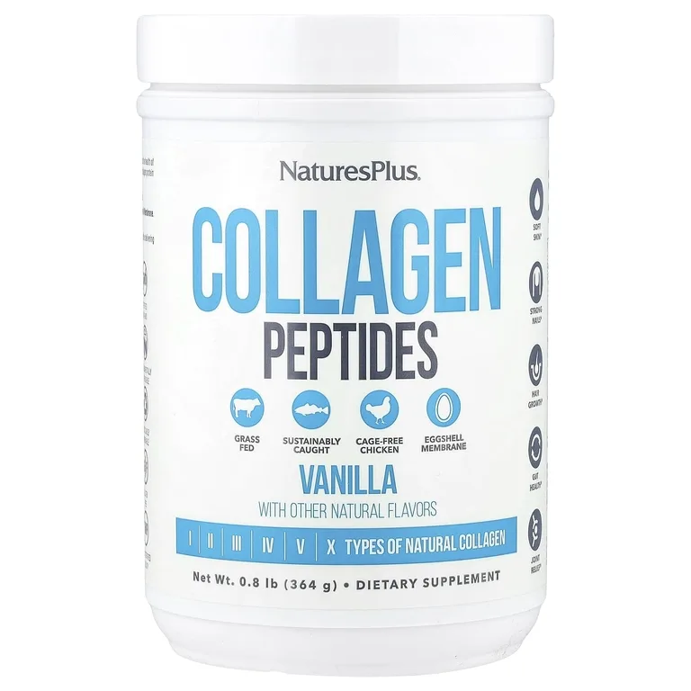 NaturesPlus, Пептиды коллагена, ваниль, 364 г (0,8 фунта)