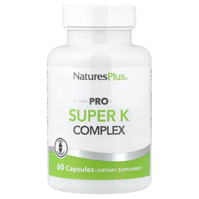 NaturesPlus, Pro Super K, комплекс с витамином K, 60 капсул (2040 мкг в 1 капсуле)