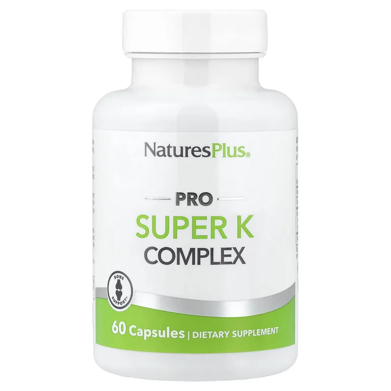NaturesPlus, Pro Super K, комплекс с витамином K, 60 капсул (2040 мкг в 1 капсуле)