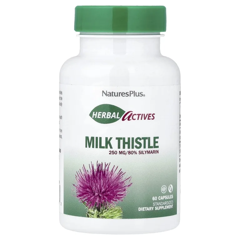 NaturesPlus, расторопша, 250 мг, 60 капсул