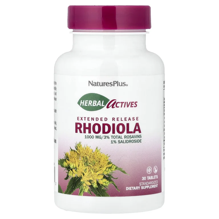 NaturesPlus, родиола, замедленное высвобождение, 30 таблеток