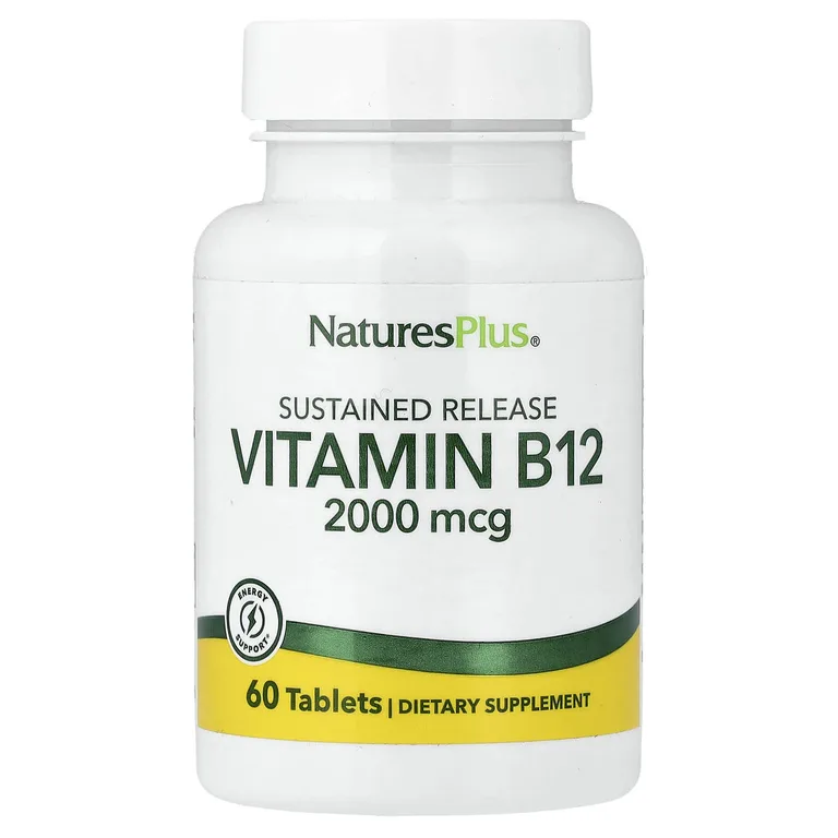 NaturesPlus, витамин B12, длительное высвобождение, 60 таблеток