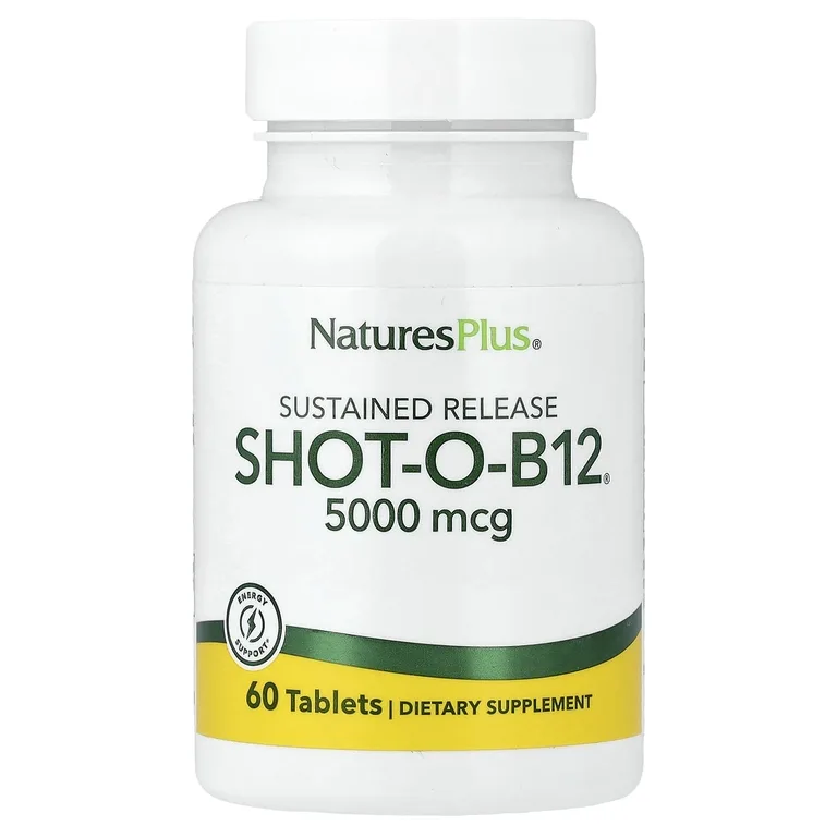 NaturesPlus, витамин В12, длительное высвобождение, 60 таблеток