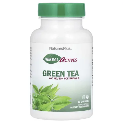 NaturesPlus, зеленый чай, 400 мг, 60 капсул