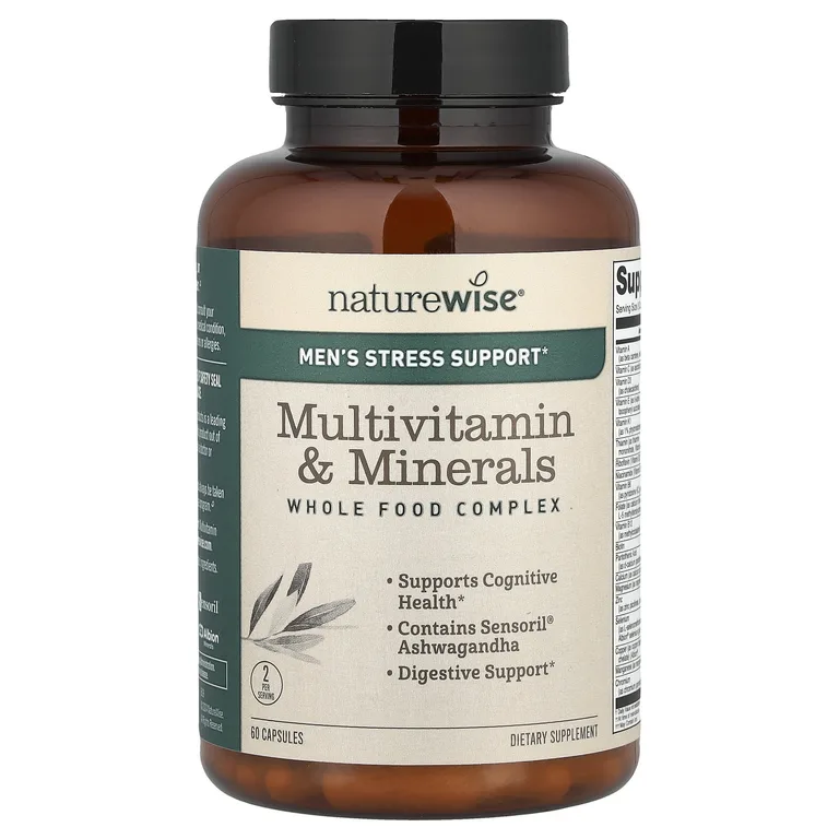 NatureWise, Поддержка мужского стресса, мультивитамины и минералы, 60 капсул