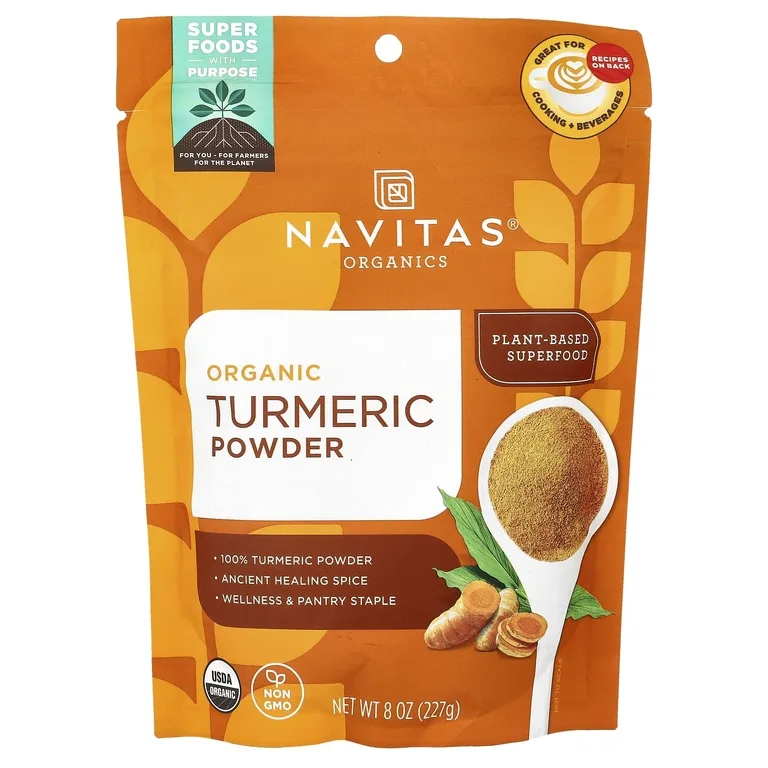 Navitas Organics, органический порошок из куркумы, 224 г (8 унций)