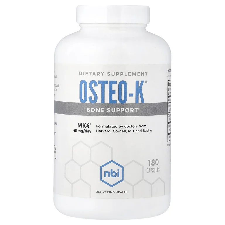 NBI Health, Osteo-K®, добавка для поддержки костей, 180 капсул