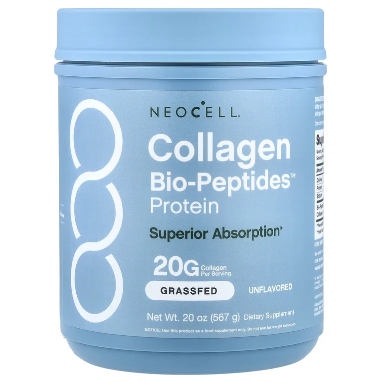 NeoCell, протеин Collagen Bio-Peptides™, без добавок, 567 г (20 унций)