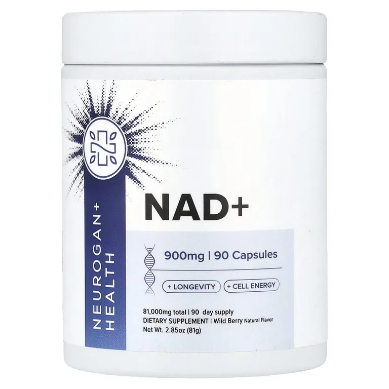 Neurogan Health, NAD+, лесные ягоды, 900 мг, 90 капсул