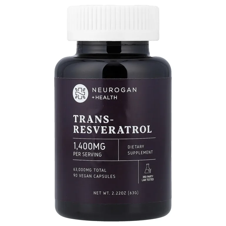 Neurogan Health, транс-ресвератрол, 90 веганских капсул (700 мг в 1 капсуле)