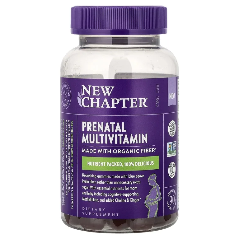 New Chapter, мультивитамины для беременных, со вкусом ягод и цитрусов, 90 жевательных таблеток