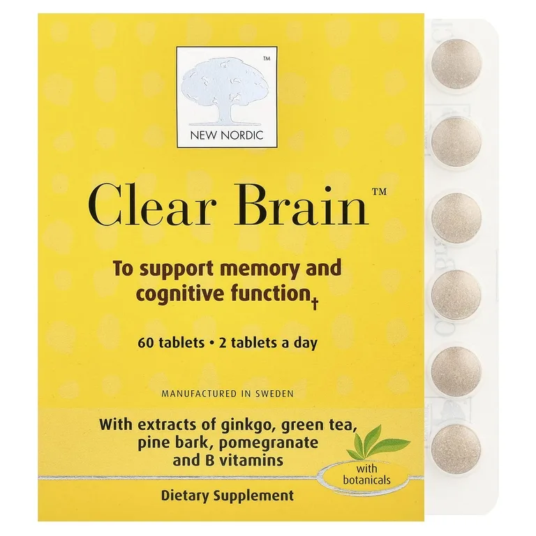 New Nordic, Clear Brain™, 60 таблеток