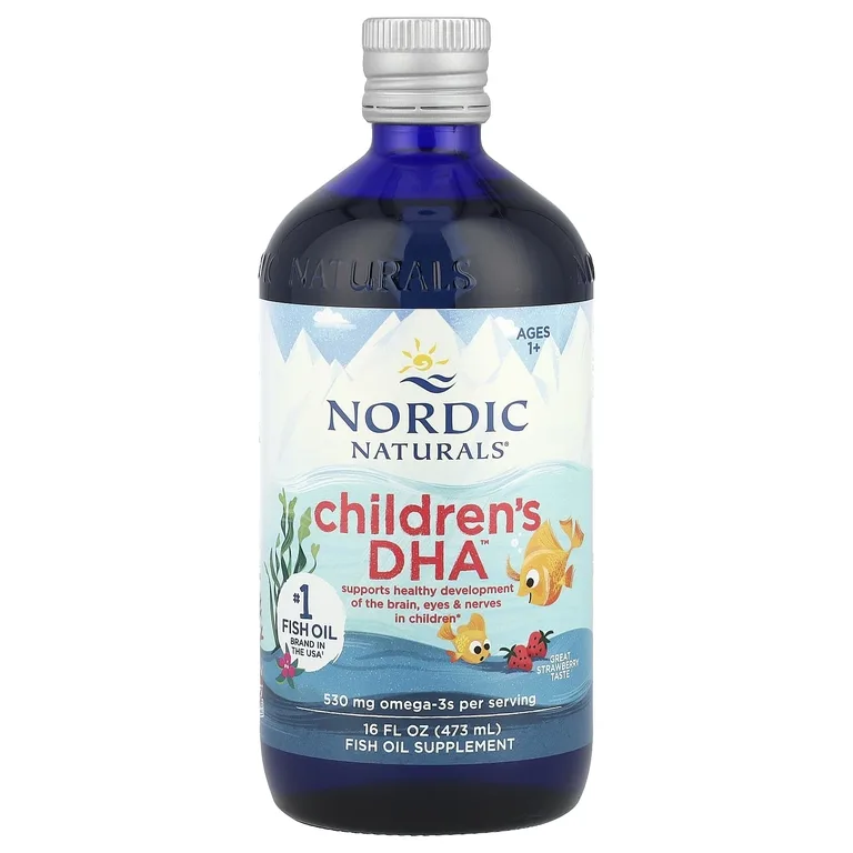 Nordic Naturals, ДГК для детей от 1 года, с клубничным вкусом, 530 мг, 473 мл (16 жидк. унций)