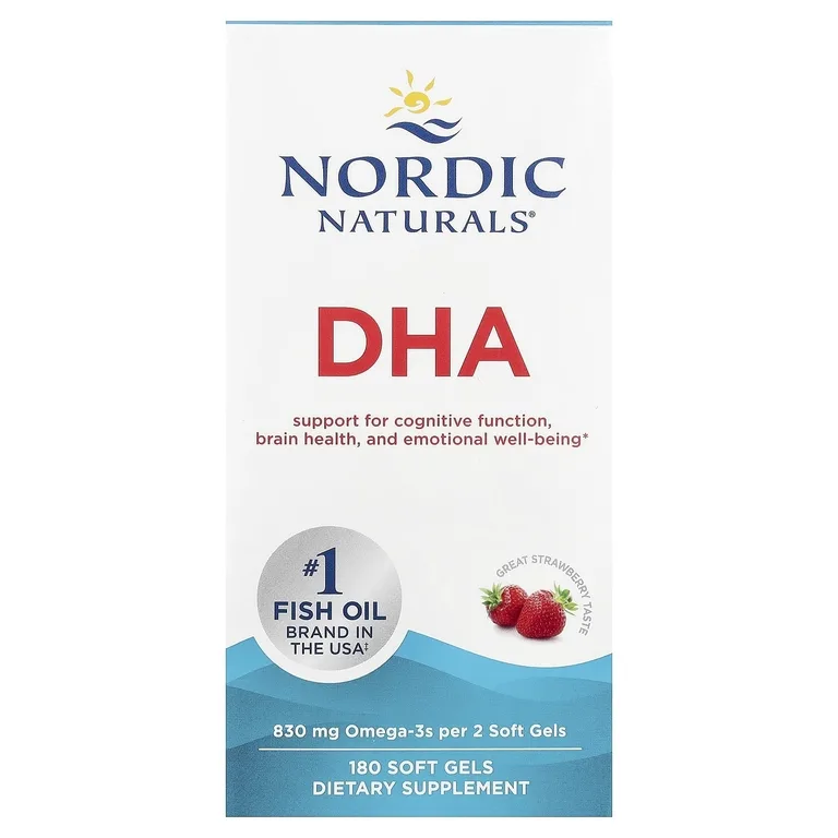 Nordic Naturals, ДГК, клубничный вкус, 415 мг, 180 мягких таблеток