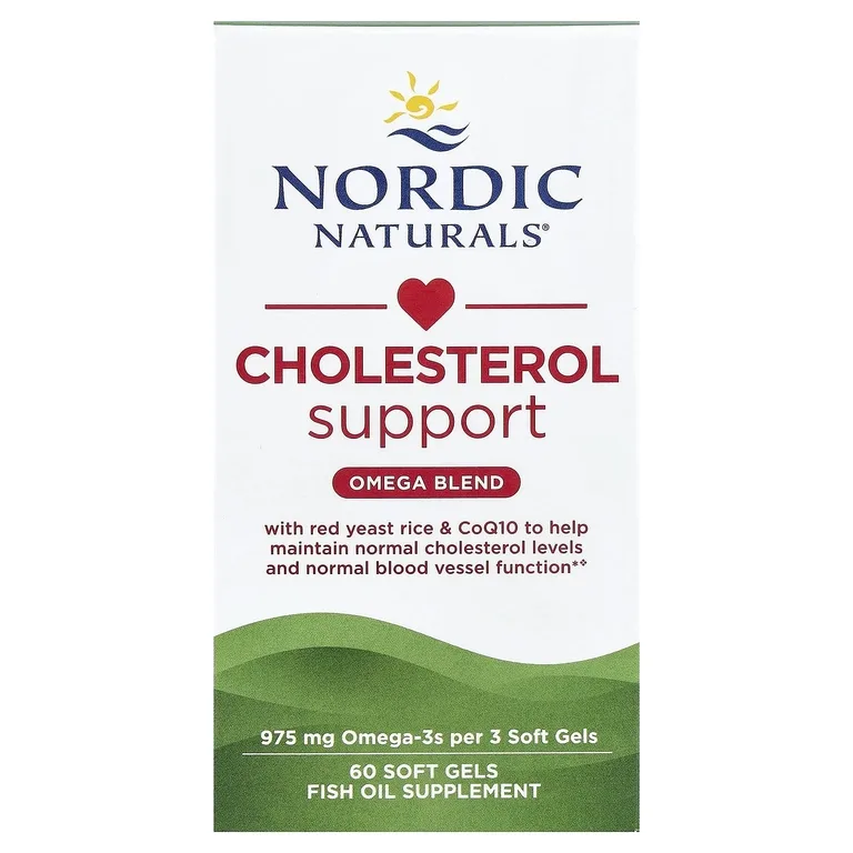 Nordic Naturals, добавка для поддержания уровня холестерина, омега, 60 капсул