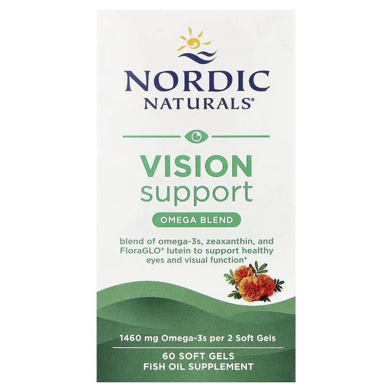 Nordic Naturals, добавка для поддержки зрения, омега-смесь, 60 капсул