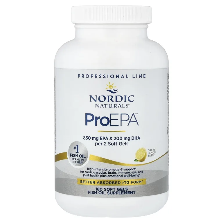 Nordic Naturals, ЭПК, омега-3 со вкусом лимона, 180 желатиновых капсул
