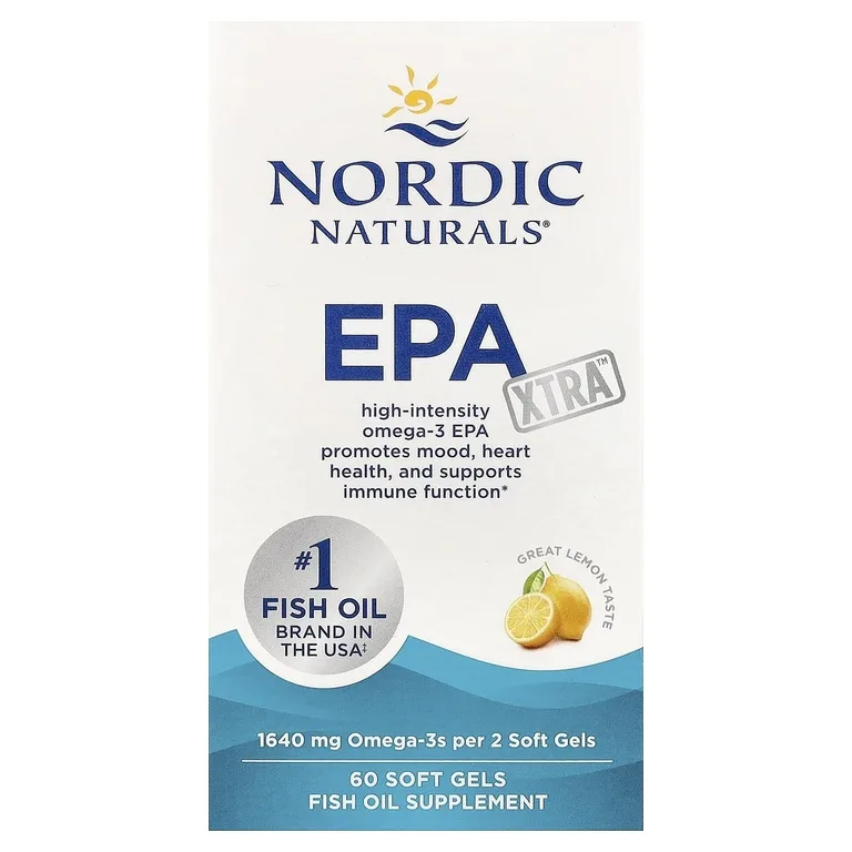 Nordic Naturals, ЭПК Xtra™, лимон, 60 капсул