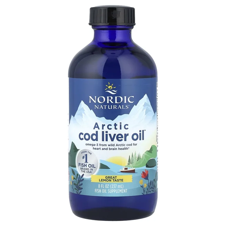 Nordic Naturals, масло печени арктической трески, со вкусом лимона, 237 мл (8 жидких унций)