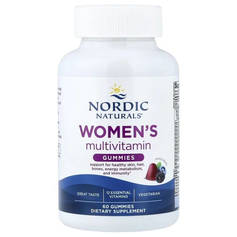 Nordic Naturals, Мультивитаминные жевательные мармеладки для женщин, ягодное ассорти, 60 жевательных таблеток