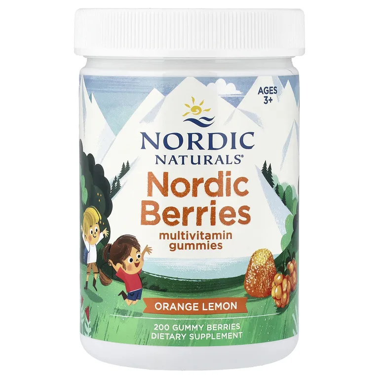 Nordic Naturals, мультивитаминные жевательные таблетки, для детей от 3 лет, апельсин и лимон, 200 жевательных таблеток