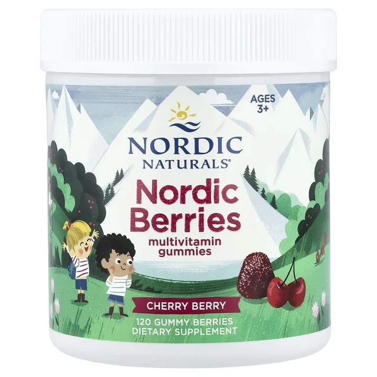 Nordic Naturals, мультивитамины для детей от 3 лет, со вкусом вишни и ягод, 120 жевательных таблеток