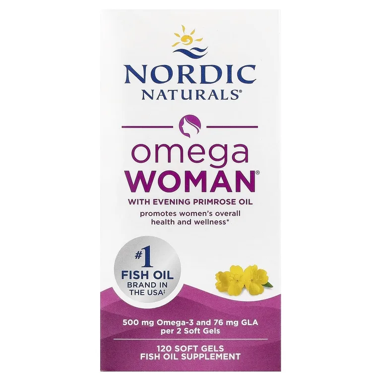Nordic Naturals, Омега-3 для женщин, с маслом примулы вечерней, 120 желатиновых капсул