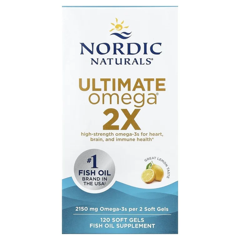 Nordic Naturals, омега-3, лимон, 120 желатиновых капсул (1075 мг в капсуле)