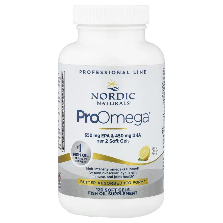 Nordic Naturals, омега-3, лимон, 120 желатиновых капсул (640 мг в 1 капсуле)