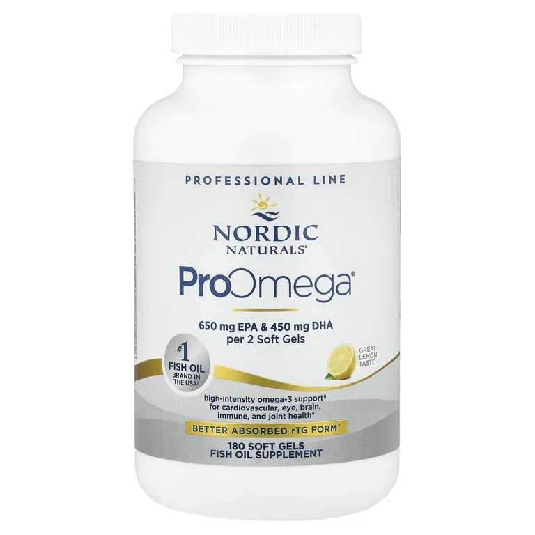 Nordic Naturals, омега-3, лимон, 180 желатиновых капсул (640 мг на капсулу)