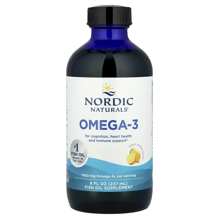 Nordic Naturals, омега-3, со вкусом лимона, 1560 мг, 237 мл (8 жидк. унций)
