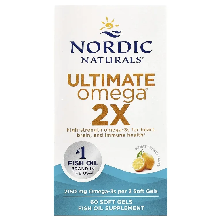 Nordic Naturals, омега-3, со вкусом лимона, 2150 мг, 60 желатиновых капсул (1075 мг в 1 капсуле)